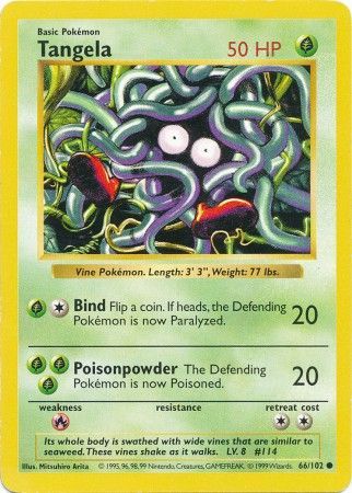 Tangela (66/102) [Base Set Shadowless Unlimited] - Destination Retro