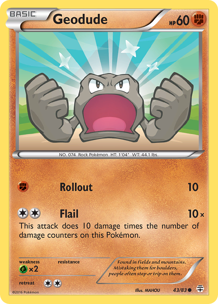 Geodude (43/83) [XY: Generations] - Destination Retro