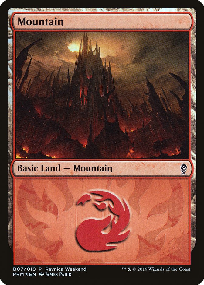 Mountain (B07) [Ravnica Allegiance Guild Kit] - Destination Retro