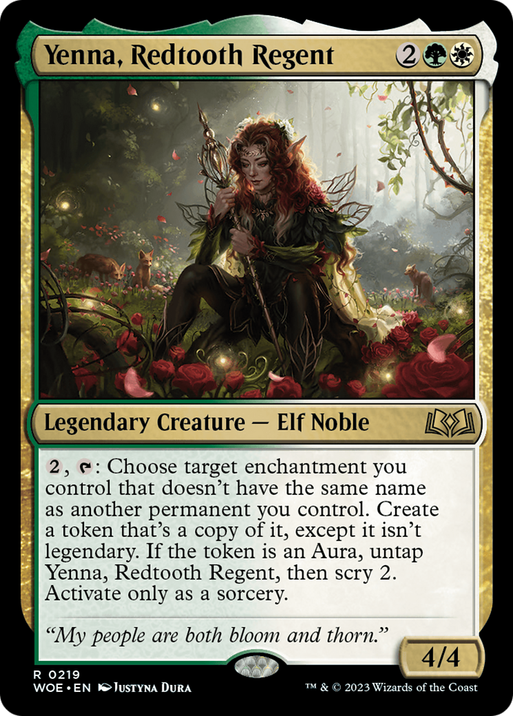 Yenna, Redtooth Regent [Wilds of Eldraine Prerelease Promos] - Destination Retro