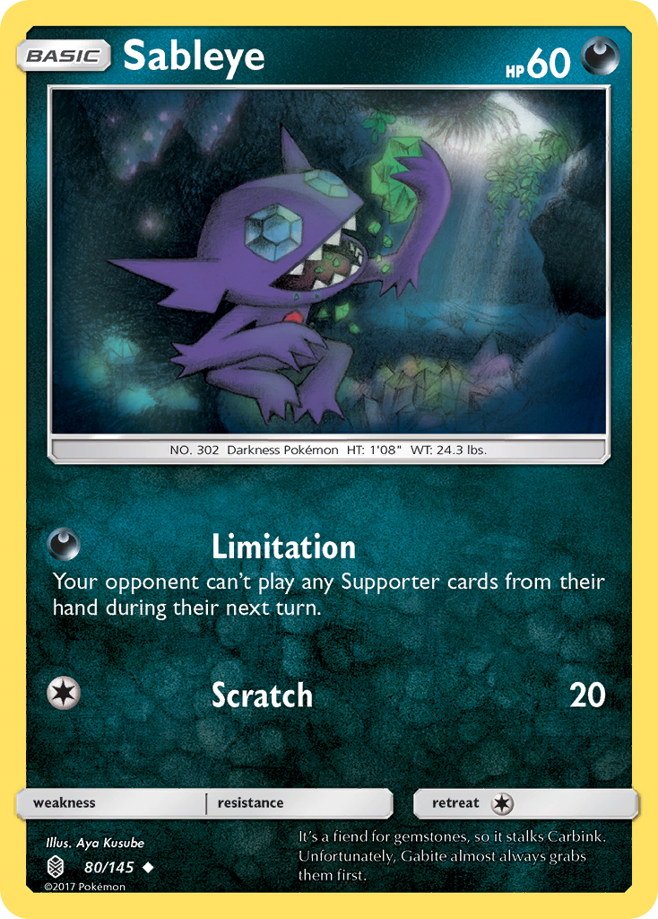 Sableye (80/145) [Sun & Moon: Guardians Rising] - Destination Retro