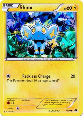 Shinx (43/99) (Cracked Ice Holo) (Blister Exclusive) [Black & White: Next Destinies] - Destination Retro