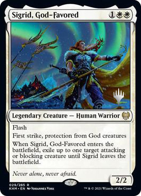 Sigrid, God-Favored [Kaldheim Promo Pack] - Destination Retro