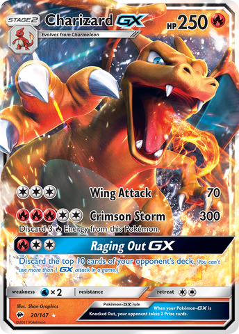 Charizard GX (20/147) [Sun & Moon: Burning Shadows] - Destination Retro
