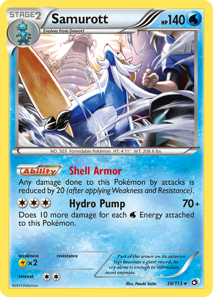 Samurott (39/113) [Black & White: Legendary Treasures] - Destination Retro