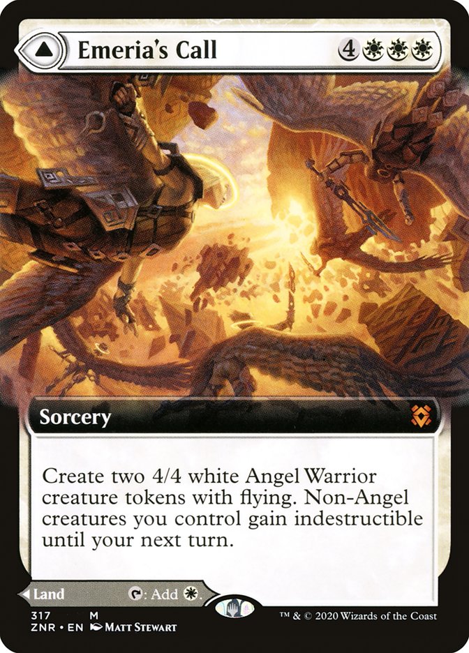 Emeria's Call // Emeria, Shattered Skyclave (Extended Art) [Zendikar Rising] - Destination Retro