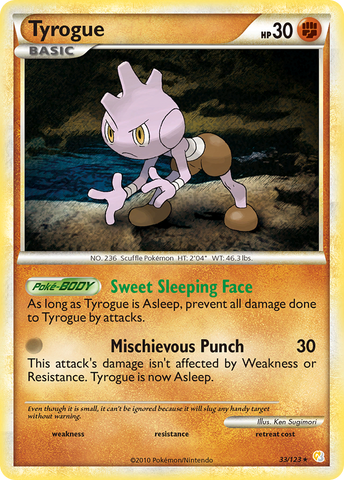 Tyrogue (33/123) [HeartGold & SoulSilver: Base Set] - Destination Retro