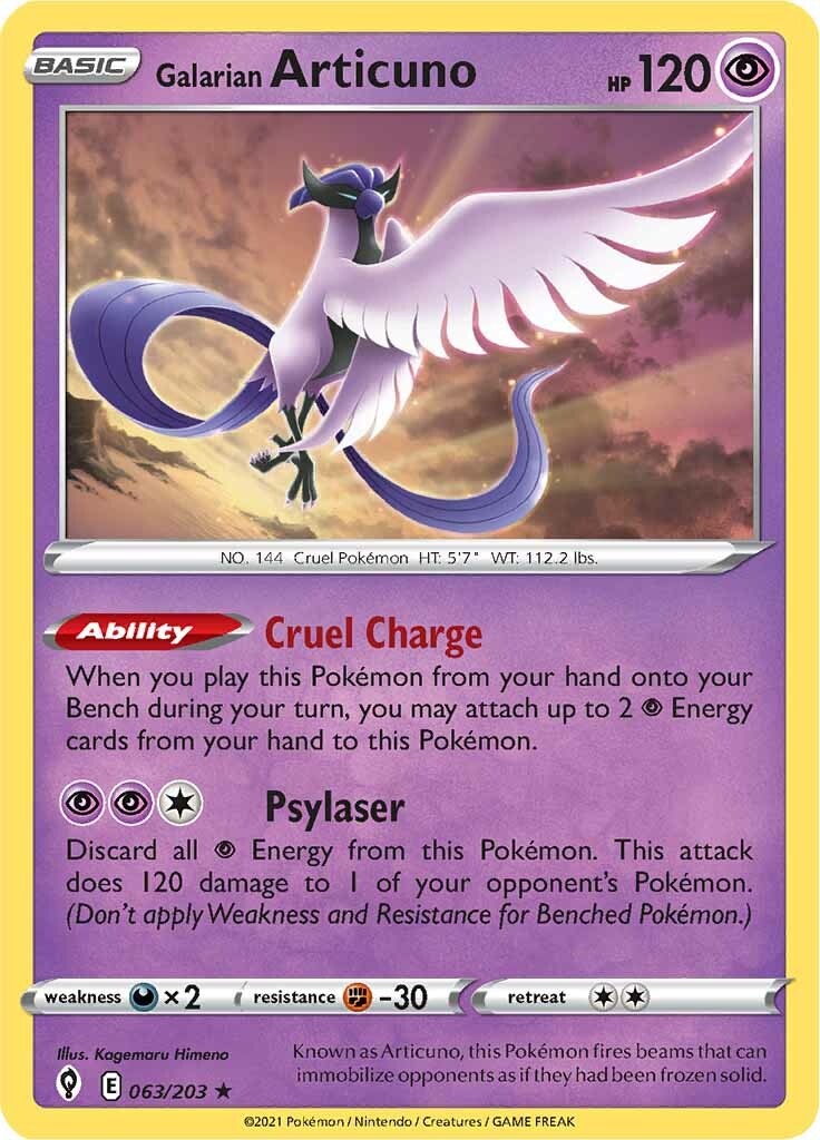 Galarian Articuno (063/203) [Sword & Shield: Evolving Skies] - Destination Retro