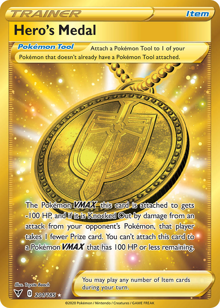 Hero's Medal (201) [Sword & Shield: Vivid Voltage] - Destination Retro