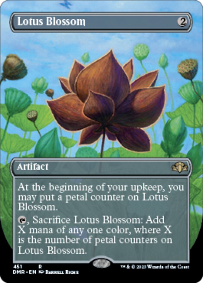 Lotus Blossom (Borderless Alternate Art) [Dominaria Remastered] - Destination Retro