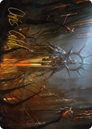 Solphim, Mayhem Dominus Art Card (Gold-Stamped Signature) [Phyrexia: All Will Be One Art Series] - Destination Retro