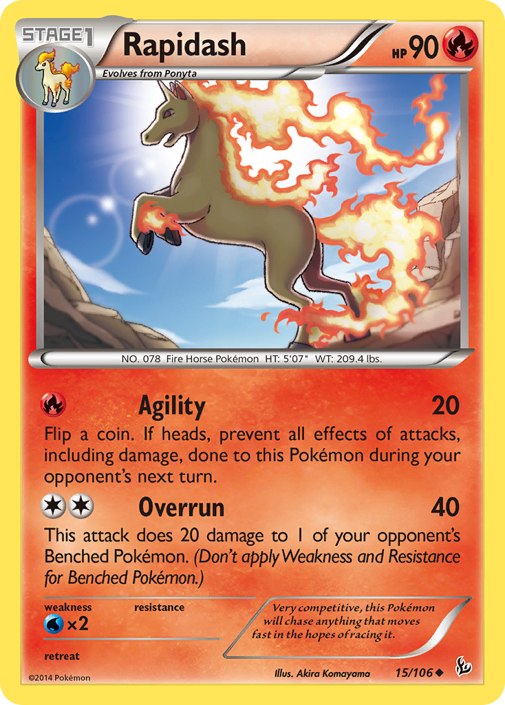 Rapidash (15/106) [XY: Flashfire] - Destination Retro