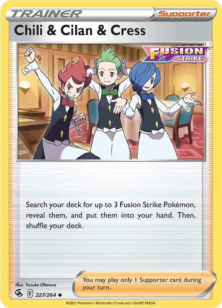 Chili & Cilan & Cress (227/264) [Sword & Shield: Fusion Strike] - Destination Retro