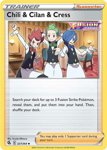 Chili & Cilan & Cress (227/264) [Sword & Shield: Fusion Strike] - Destination Retro