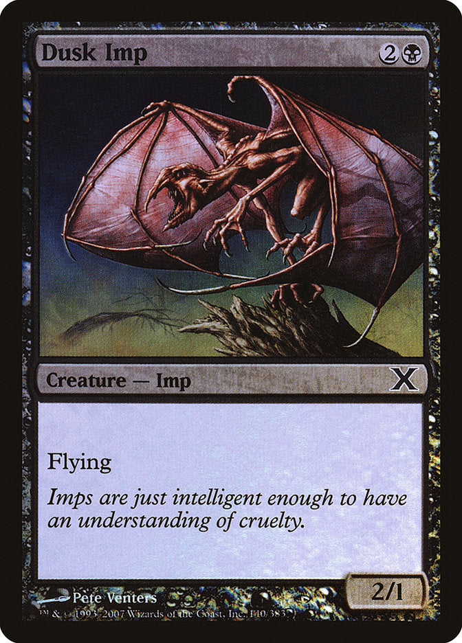 Dusk Imp (Premium Foil) [Tenth Edition] - Destination Retro