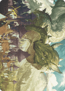 Beanstalk Wurm Art Card (Gold-Stamped Signature) [Wilds of Eldraine Art Series] - Destination Retro