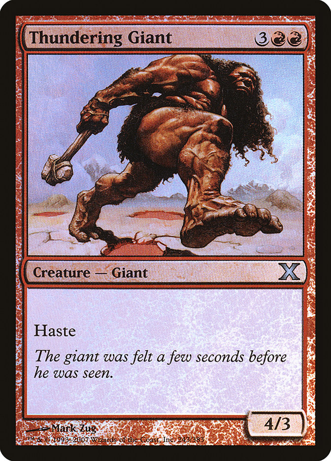 Thundering Giant (Premium Foil) [Tenth Edition] - Destination Retro