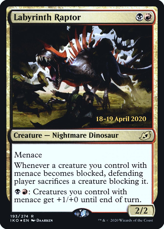 Labyrinth Raptor  [Ikoria: Lair of Behemoths Prerelease Promos] - Destination Retro