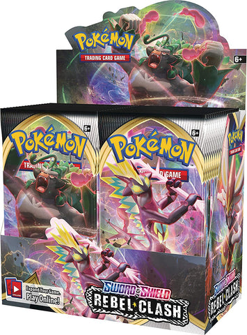 Pokemon Sword and Shield Rebel Clash Booster Box - Destination Retro