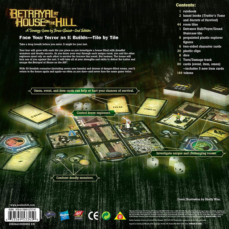 Betrayal At House On The Hill Co-Operative Board Game - Destination Retro