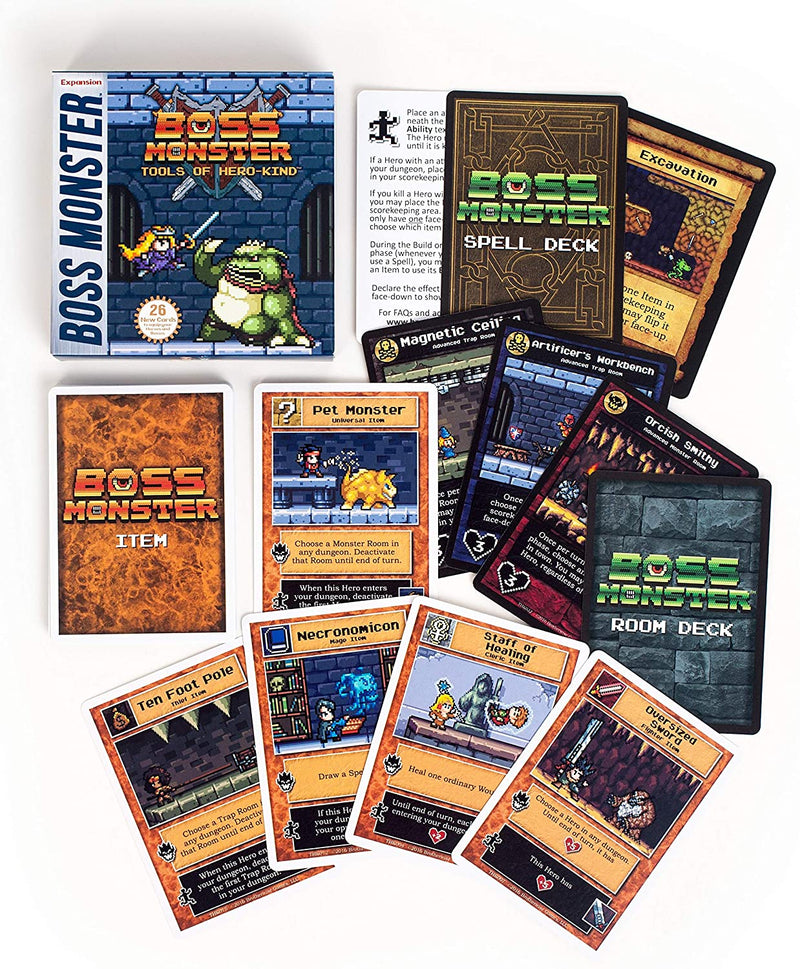 Boss Monster Expansion - Tools of Hero Kind Boxed Card Game - Destination Retro