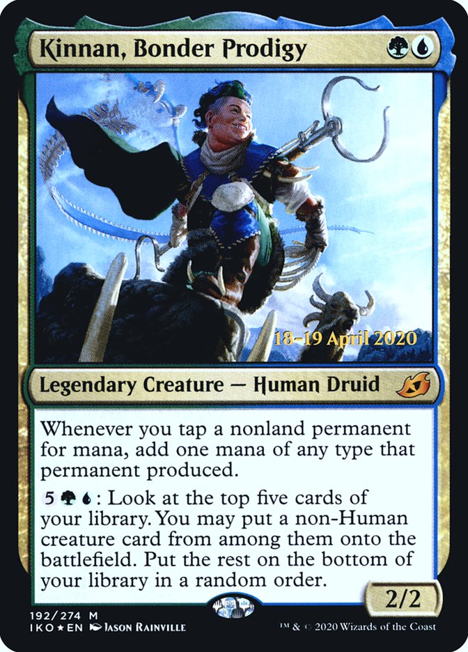 Kinnan, Bonder Prodigy  [Ikoria: Lair of Behemoths Prerelease Promos] - Destination Retro