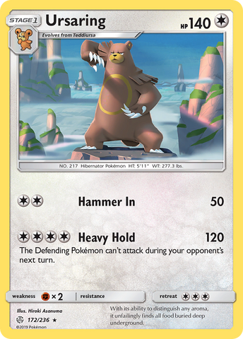 Ursaring (172/236) [Sun & Moon: Cosmic Eclipse] - Destination Retro