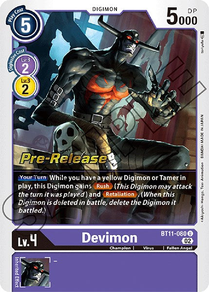 Devimon [BT11-080] [Dimensional Phase Pre-Release Promos] - Destination Retro