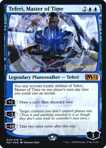 Teferi, Master of Time  [Core Set 2021 Prerelease Promos] - Destination Retro