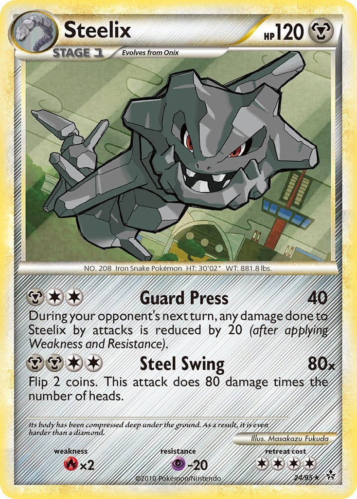 Steelix (24/95) (Theme Deck Exclusive) [HeartGold & SoulSilver: Unleashed] - Destination Retro