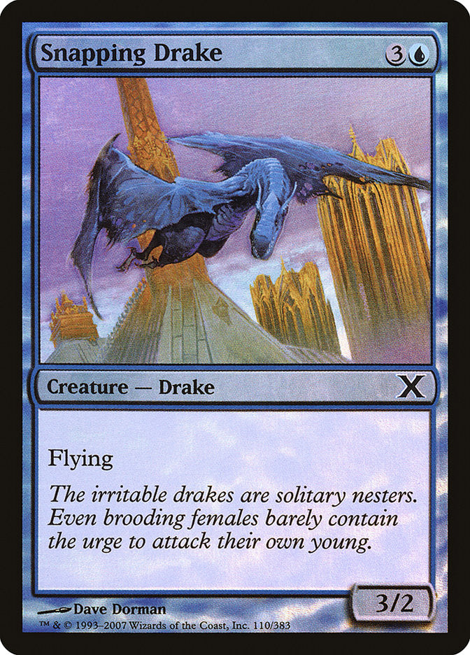 Snapping Drake (Premium Foil) [Tenth Edition] - Destination Retro