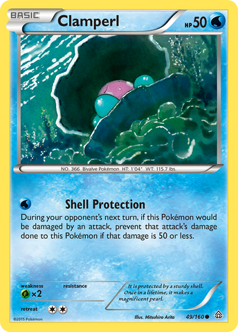 Clamperl (49/160) [XY: Primal Clash] - Destination Retro