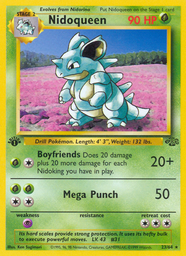 Nidoqueen (23/64) [Jungle 1st Edition] - Destination Retro