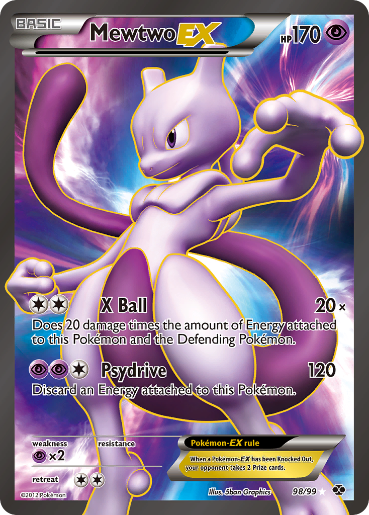 Mewtwo EX (98/99) [Black & White: Next Destinies] - Destination Retro