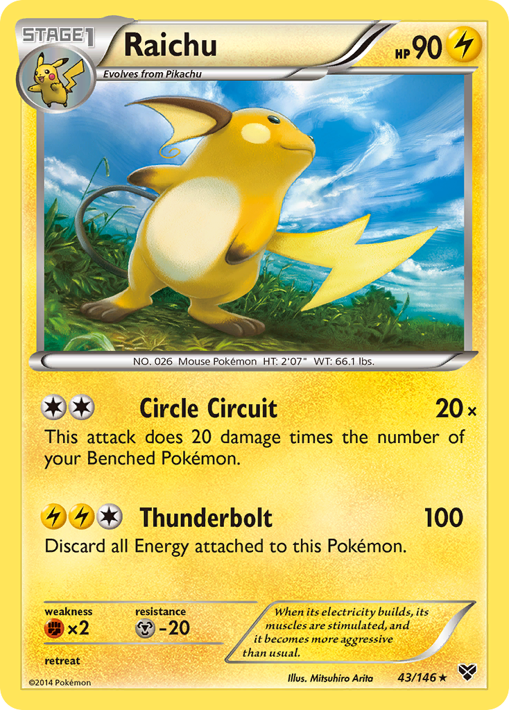 Raichu (43/146) [XY: Base Set] - Destination Retro