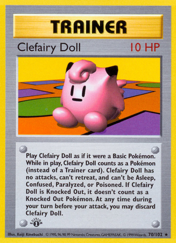 Clefairy Doll (70/102) [Base Set 1st Edition] - Destination Retro