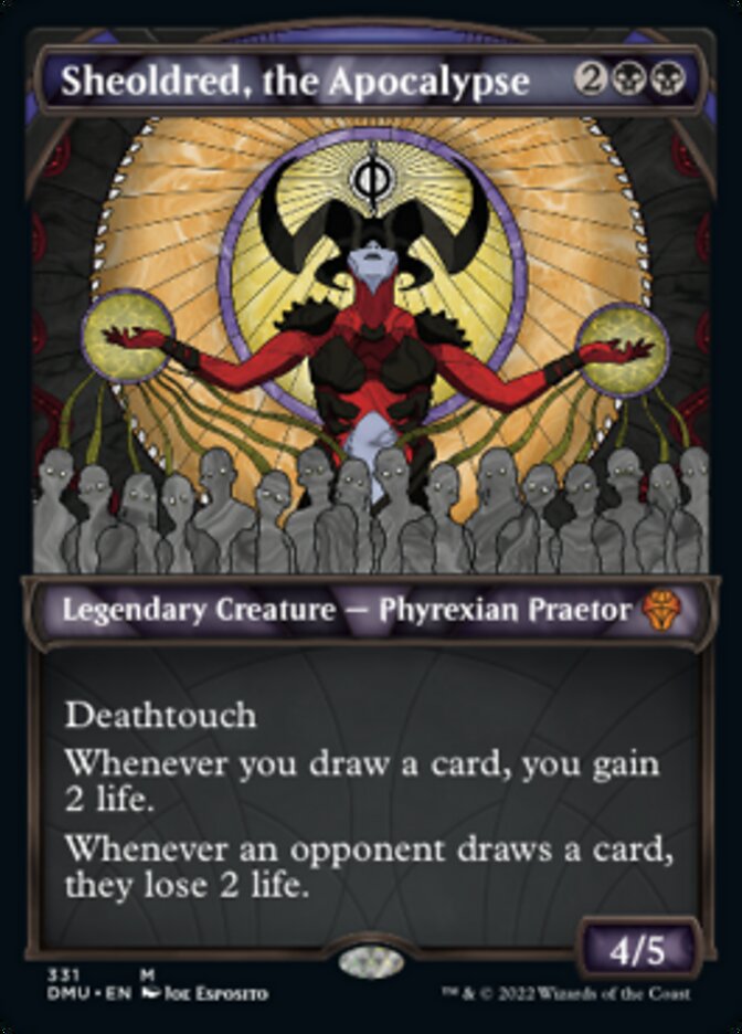 Sheoldred, the Apocalypse (Showcase Textured) [Dominaria United] - Destination Retro