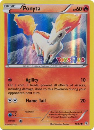 Ponyta (14/83) (Toys R Us Promo) [XY: Generations] - Destination Retro