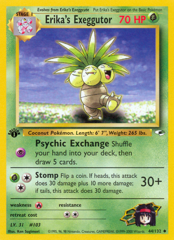 Erika's Exeggutor (44/132) [Gym Heroes 1st Edition] - Destination Retro