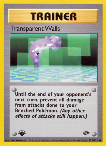 Transparent Walls (125/132) [Gym Challenge 1st Edition] - Destination Retro