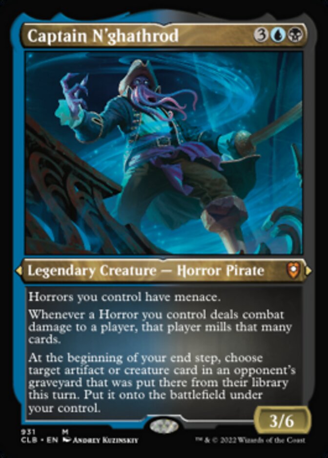 Captain N'ghathrod (Display Commander) (Foil Etched) [Commander Legends: Battle for Baldur's Gate] - Destination Retro
