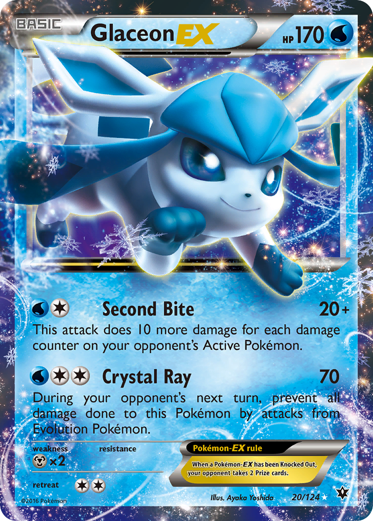 Glaceon EX (20/124) [XY: Fates Collide] - Destination Retro