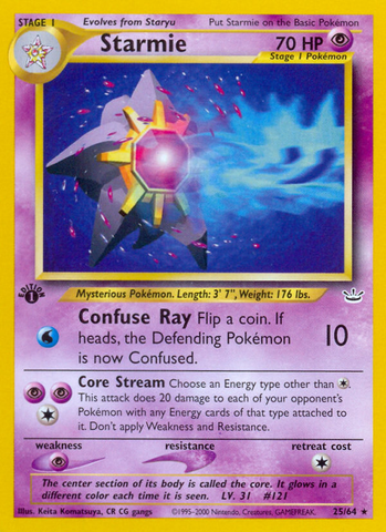 Starmie (25/64) [Neo Revelation 1st Edition] - Destination Retro