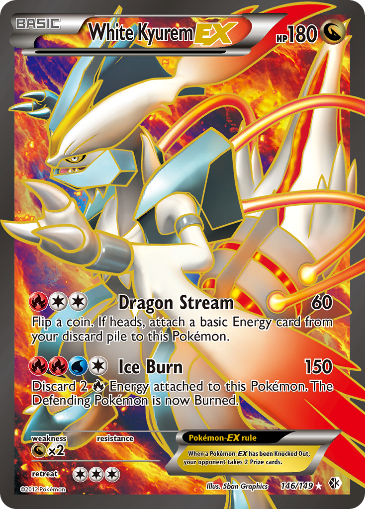 White Kyurem EX (146/149) [Black & White: Boundaries Crossed] - Destination Retro
