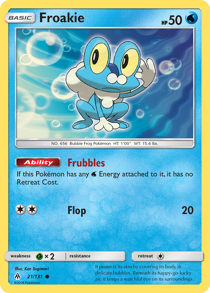 Froakie (21/131) [Sun & Moon: Forbidden Light] - Destination Retro
