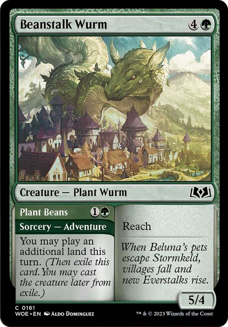 Beanstalk Wurm // Plant Beans [Wilds of Eldraine] - Destination Retro