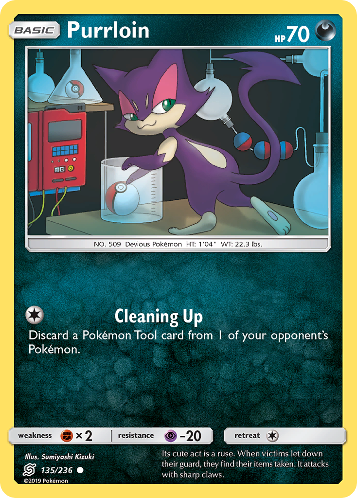 Purrloin (135/236) [Sun & Moon: Unified Minds] - Destination Retro