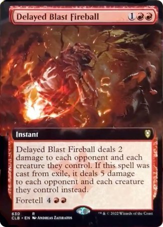 Delayed Blast Fireball (Extended Art) [Commander Legends: Battle for Baldur's Gate] - Destination Retro