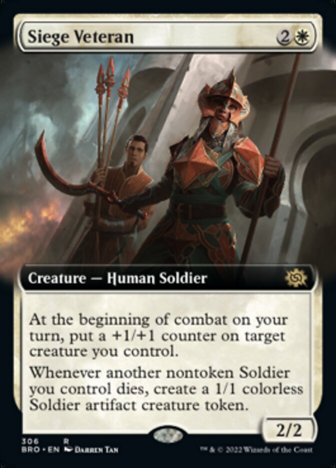 Siege Veteran (Extended Art) [The Brothers' War] - Destination Retro