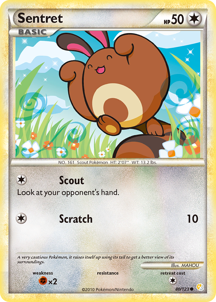 Sentret (80/123) [HeartGold & SoulSilver: Base Set] - Destination Retro